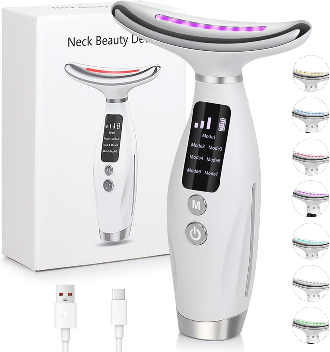 جهاز تدليك وشد الوجه والرقبة الذكي (7 في 1)